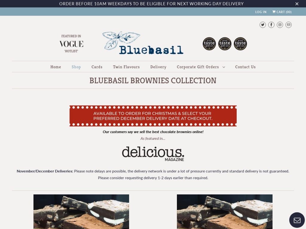 Blue Basil Brownies