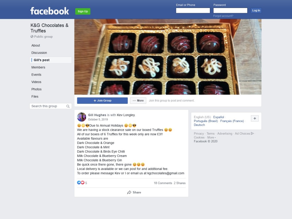 K&G Chocolates & Truffles