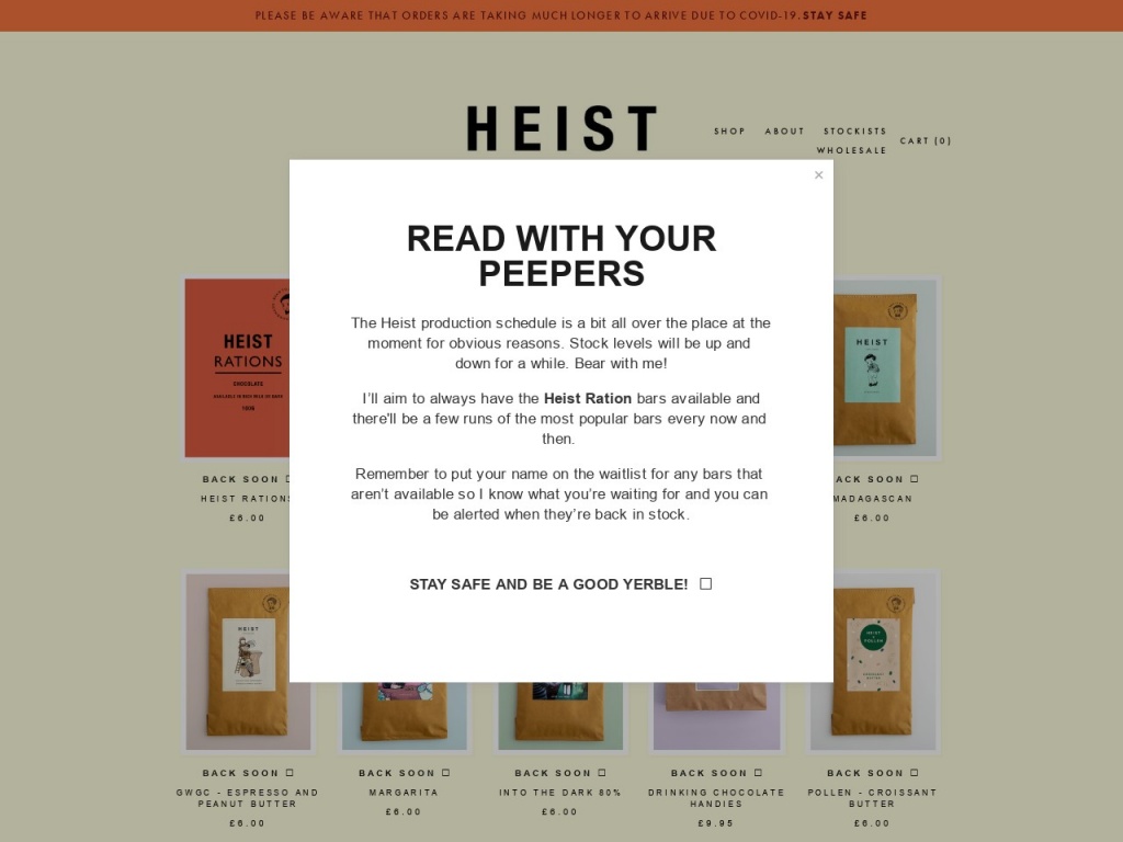 Heist Chocolate