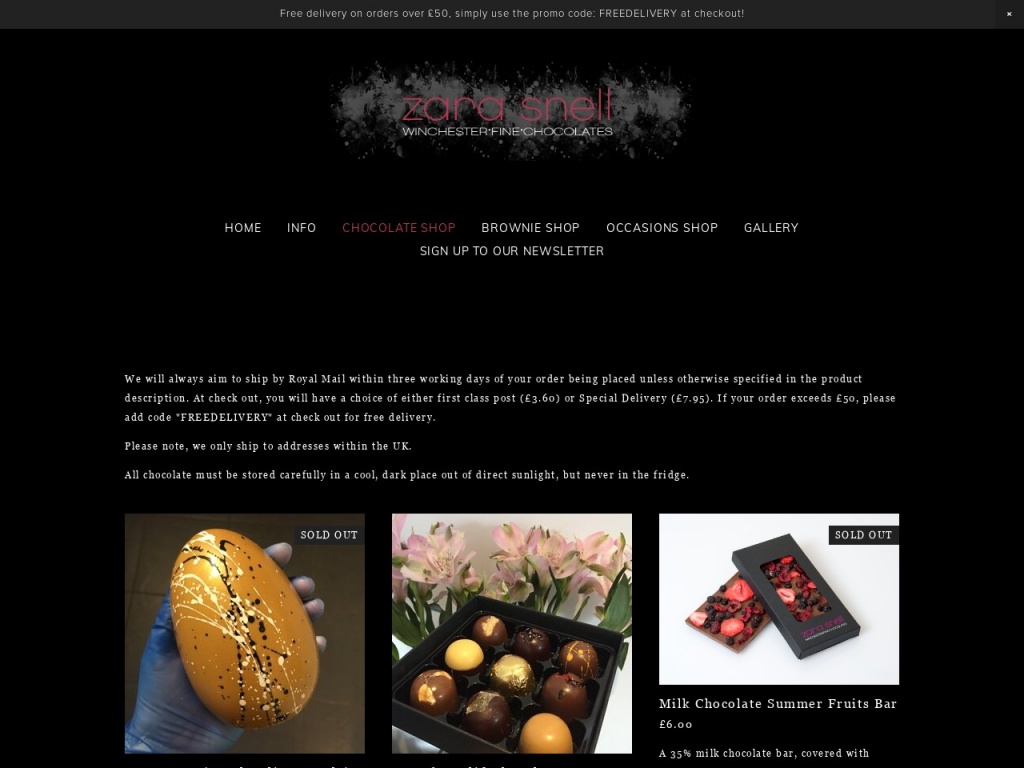 Zara Snell Winchester Fine Chocolates