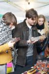 Customers browsing stalls at The Chocolate Festival 2012