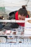 Serving customers at The Chocolate Festival 2012