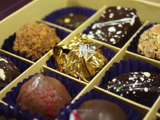 Chocolates in a Paul A Young box