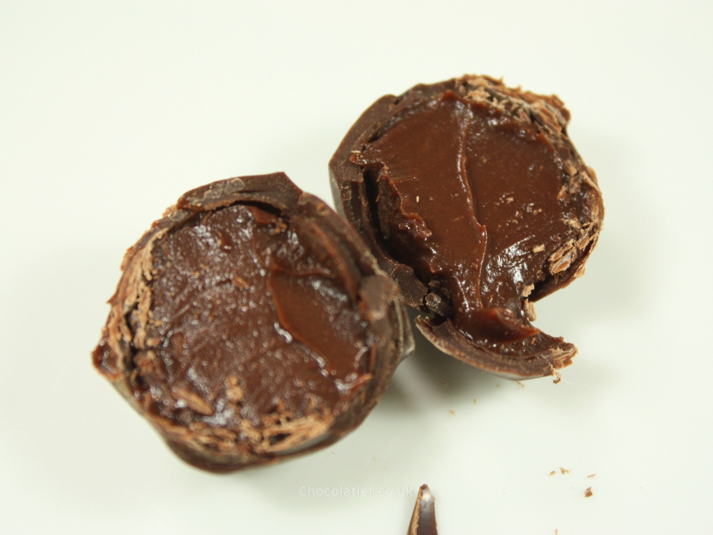 Inside the Paul A Young Marmite Truffle