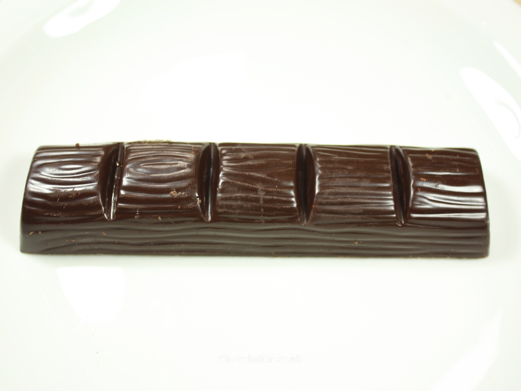 William Curley Sea Salt Caramel Bar unwrapped