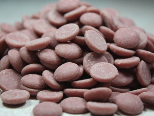 Ruby chocolate drops
