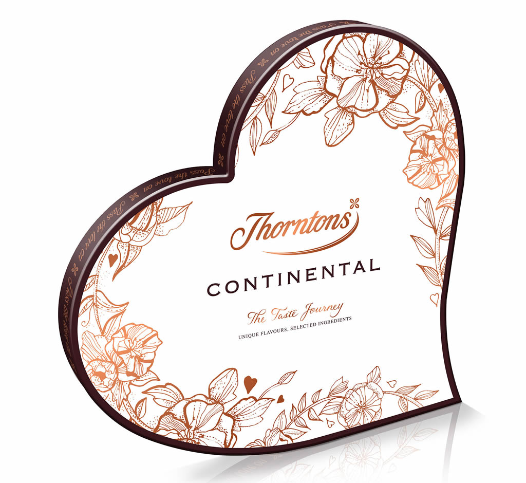 Thorntons Continental Heart Shaped Box