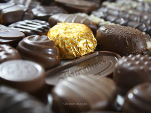 Closeup of Thorntons chocolates