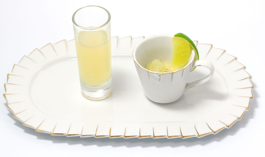 Cacao Fruit Juice with Lime Granita Cacao Fruit Juice with Lime Granita
