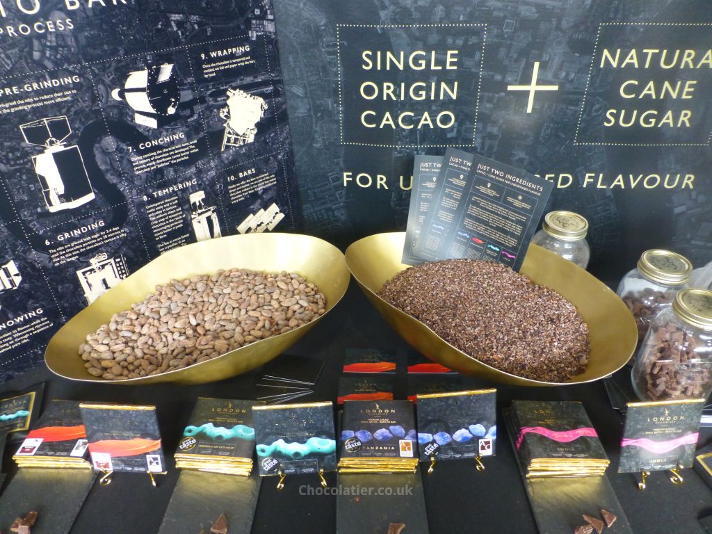 Bean to bar samples at London Chocolate