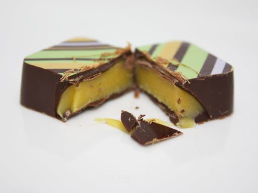 Inside the Lauden Passion Fruit Chocolate