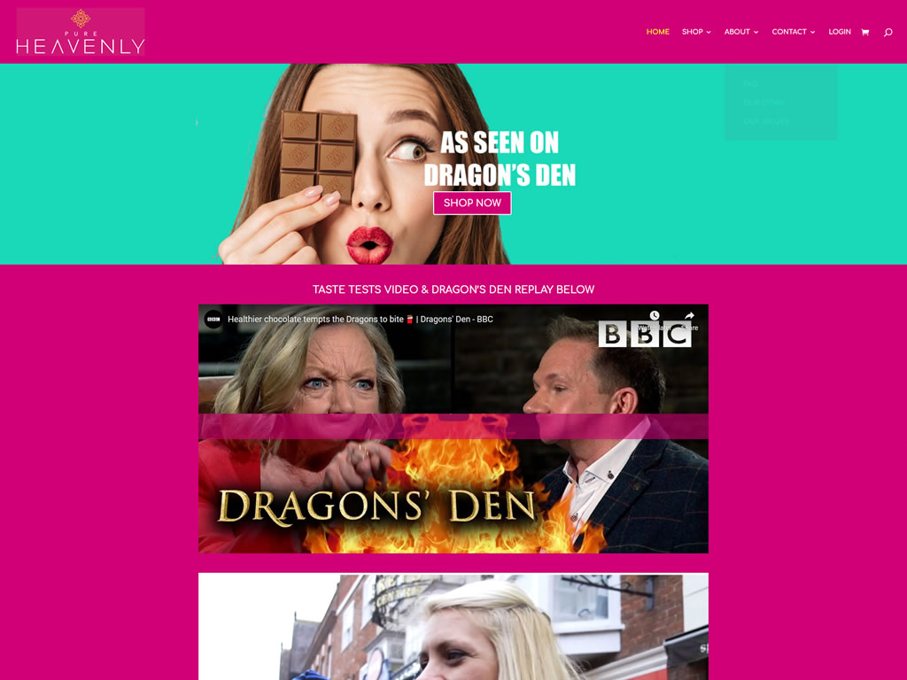 Pure Heavenly website