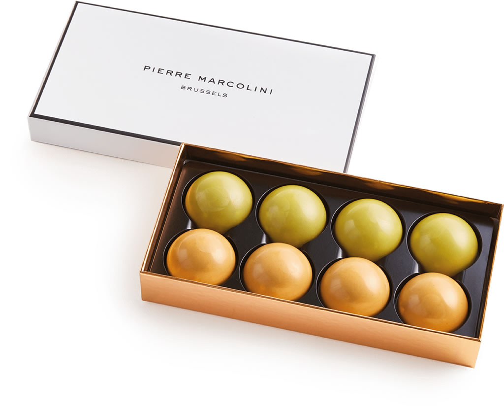 Pierre Marcolini Box of 8 Melove Cakes with Tea