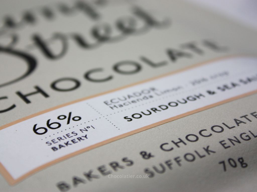 Pump Street 66% Sourdough & Sea Salt Chocolate Packaging