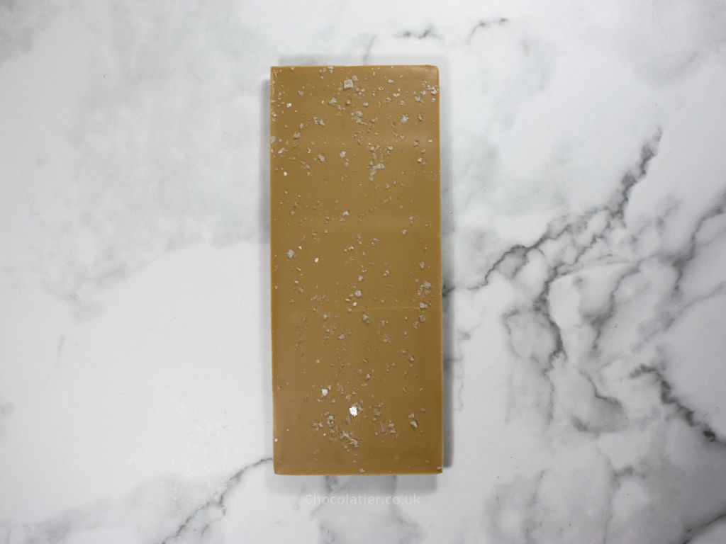 Rear of The Chocolate Society Salted Caramel Blonde Chocolate bar
