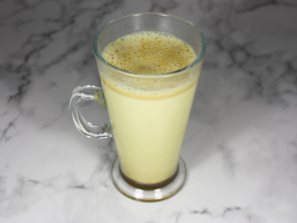 The finished mug of Whittard Mumbai Spice White Hot Chocolate