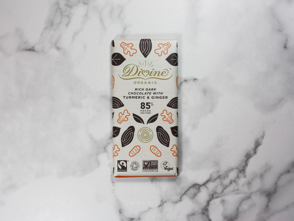 Divine Organic 85% Rich Dark Chocolate with Turmeric & Ginger Review