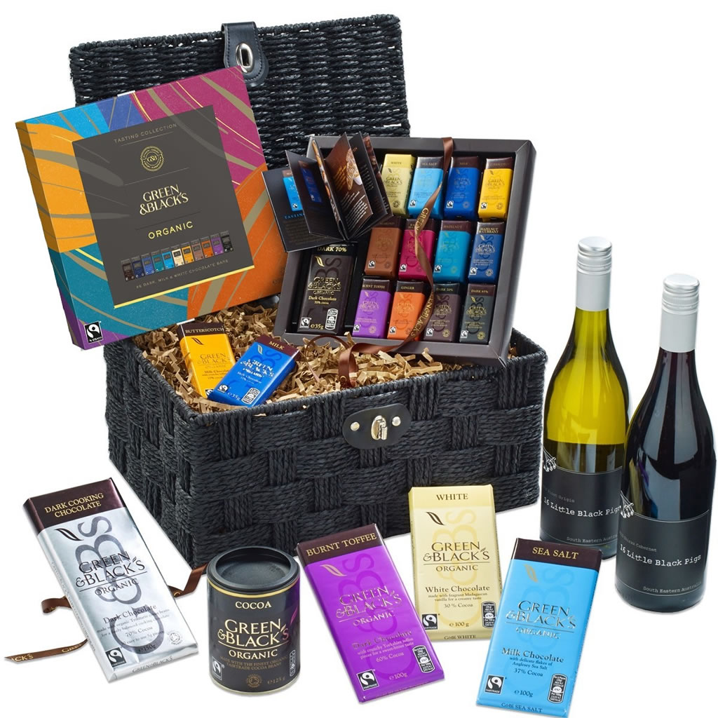 Green & Black's Chocolate & Wines Hamper