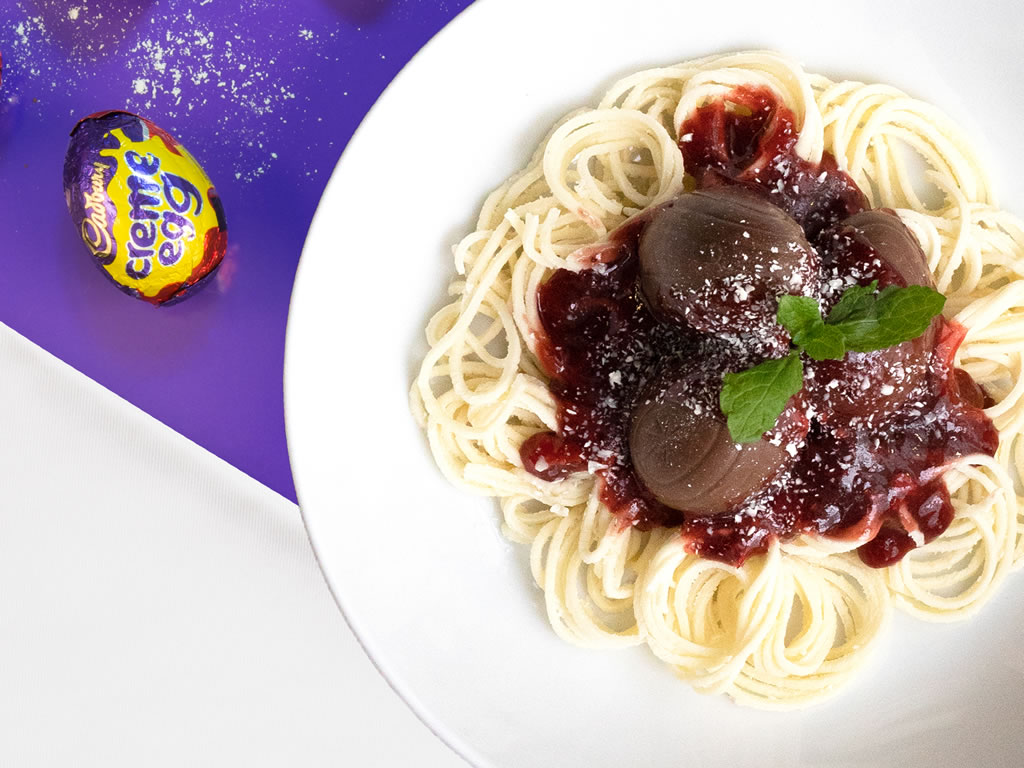 Cadbury Creme Egg Spaghetti And Goo