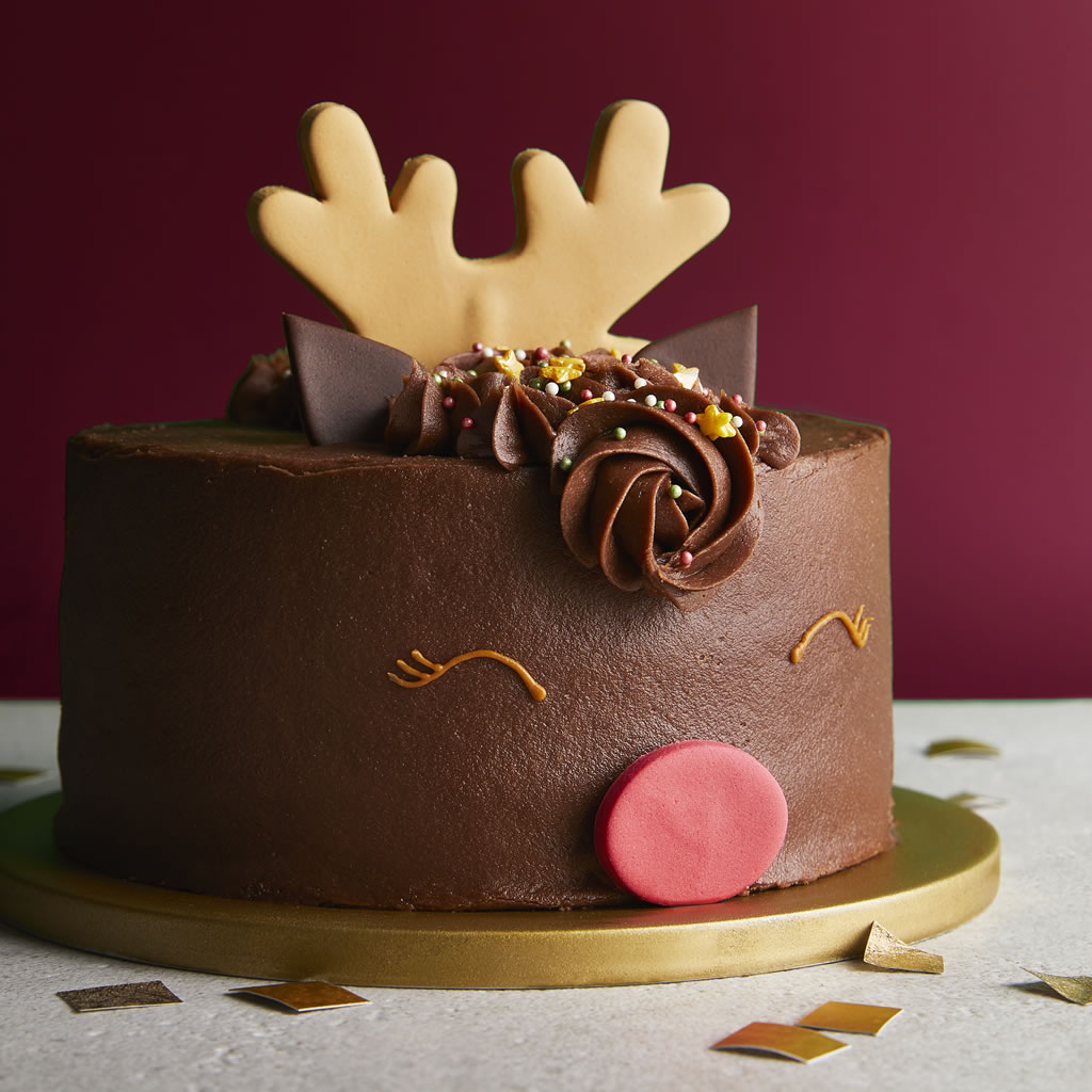 Waitrose & Partners Chocolate Rudolph Cake