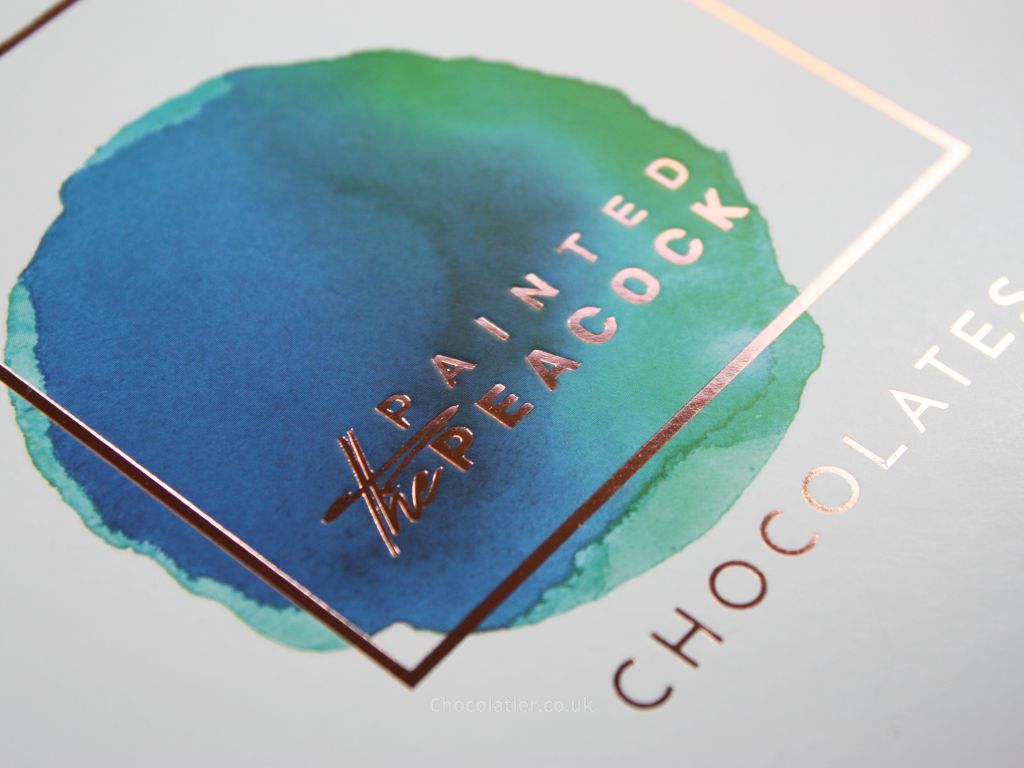 The Painted Peacock 16-Piece Chocolate Selection Box Close Up