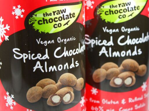The Raw Chocolate Co Vegan Organic Spiced Chocolate Almonds Festive Tins
