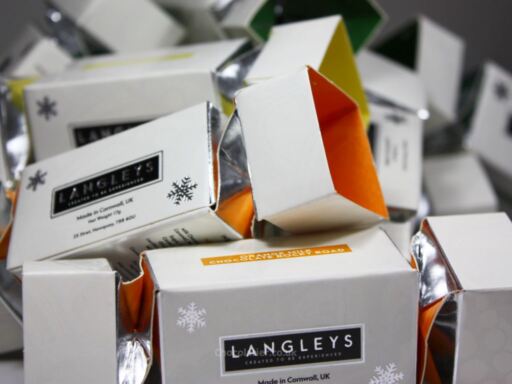 Bold Colours in the Langleys Rocky Road Milk Chocolate Christmas Crackers