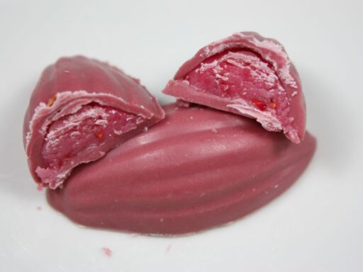 Inside my Pink Raspberry Ruby Chocolate Bonbon
