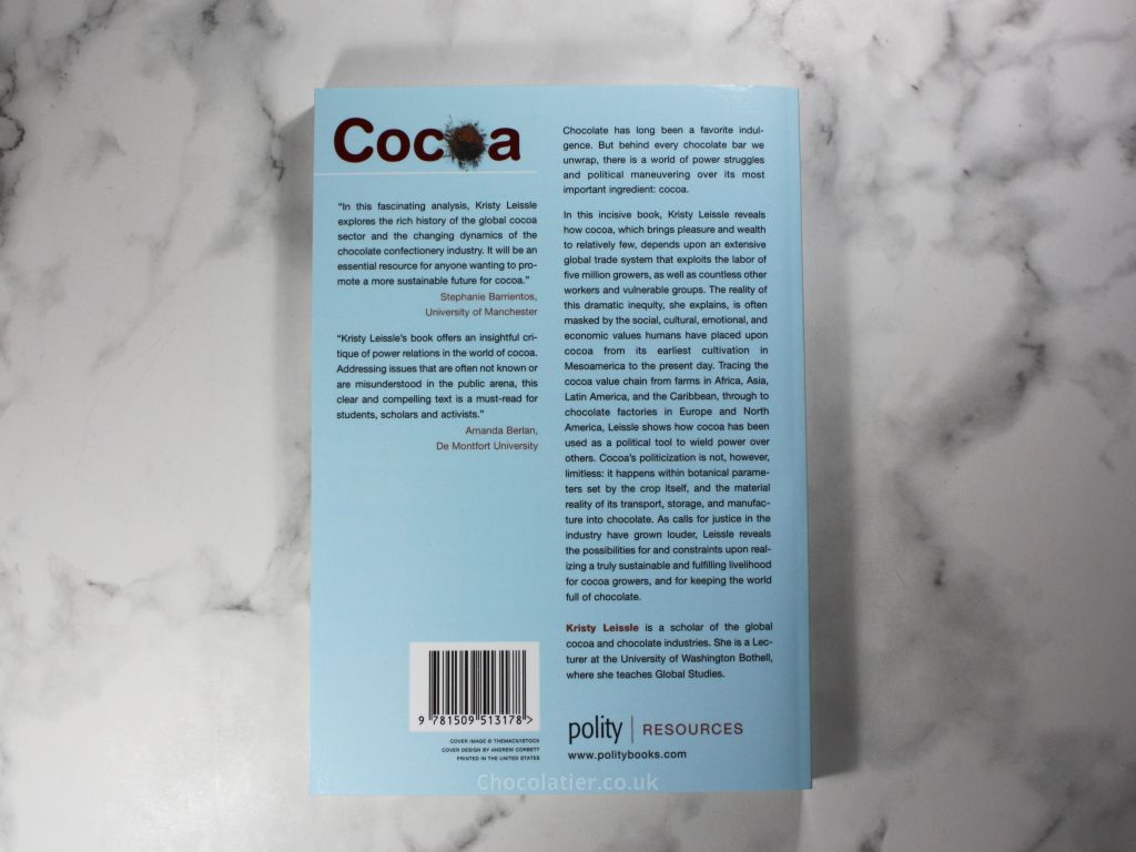 Kristy Leissle's Cocoa Book Back Cover