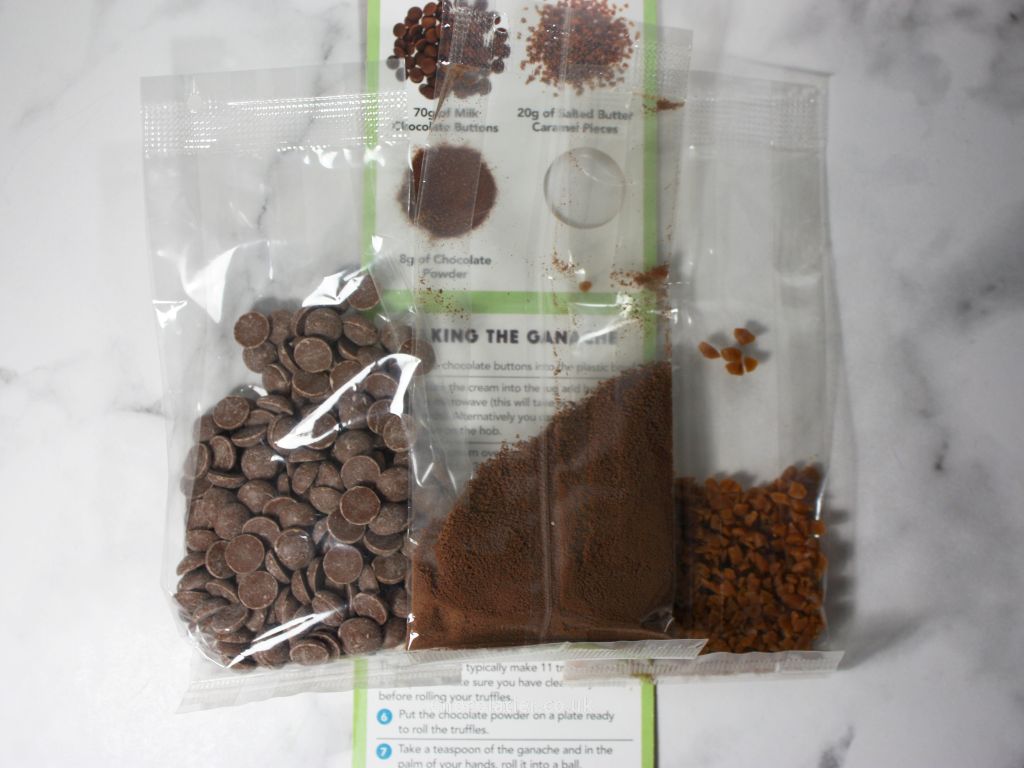 Make Your Own Salted Caramel Truffles Kit Ingredients