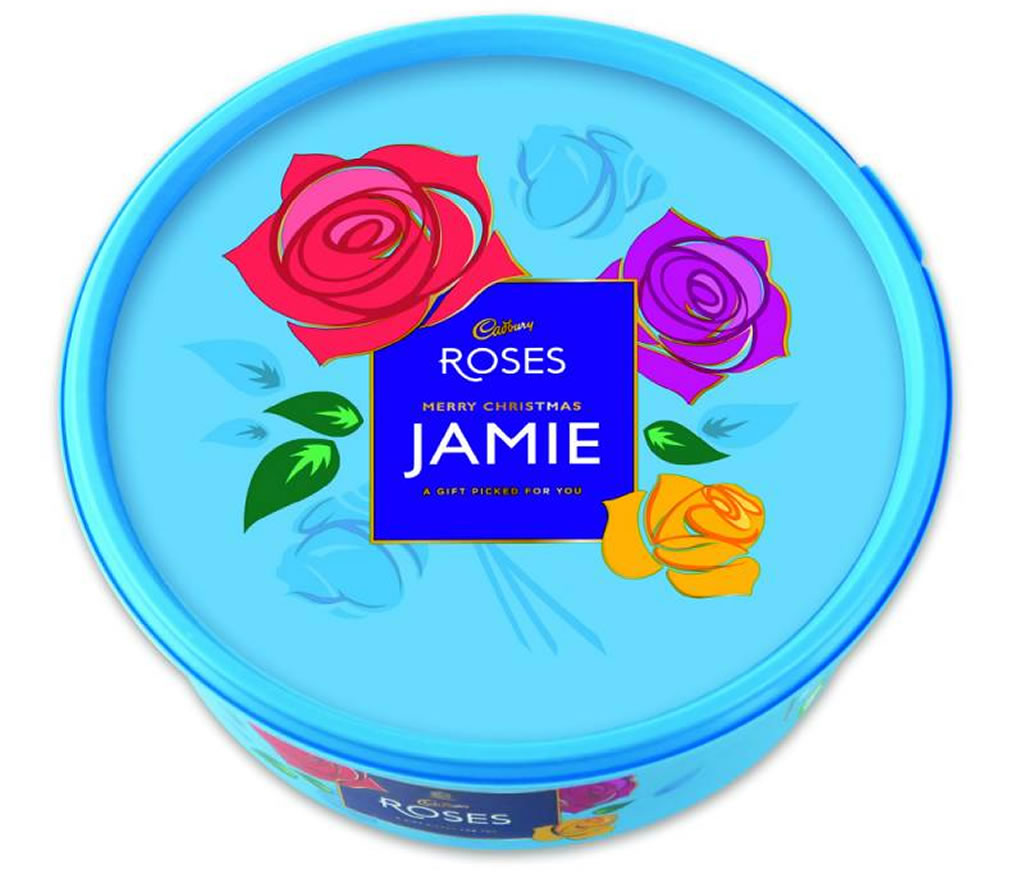 Personalised Cadbury Roses Tub