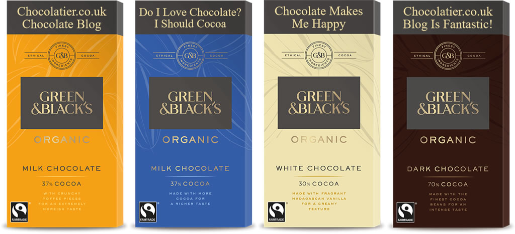 Personalised Green & Black's Wrappers