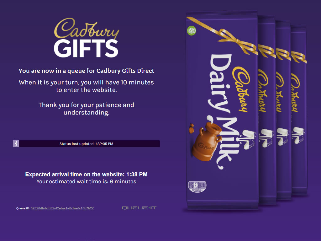 Cadbury Gifts Direct Queuing System