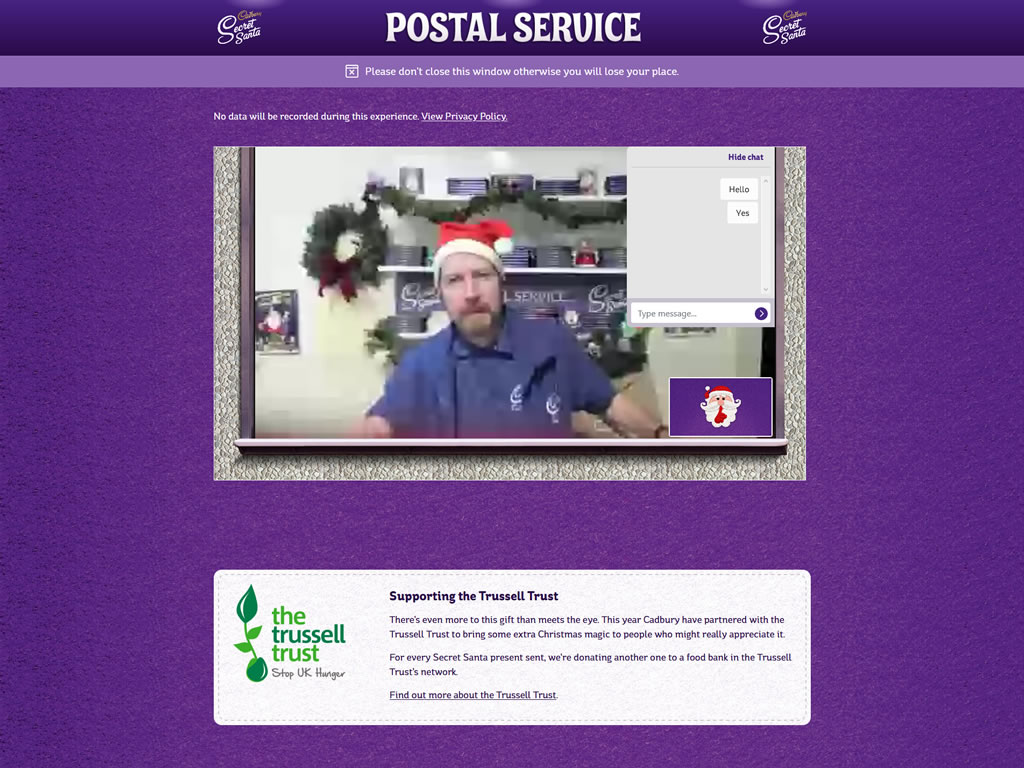 Cadbury Moves Its Secret Santa Postal Service Online