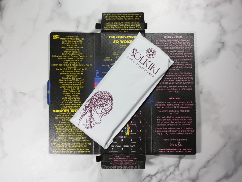Inside the Solkiki So Woke 37% Coffee White Chocolate Packaging