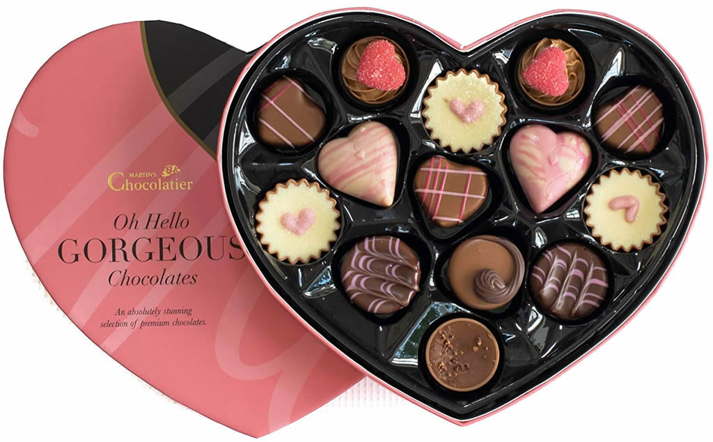 Martin's Chocolatier Heart Shaped Chocolate Box