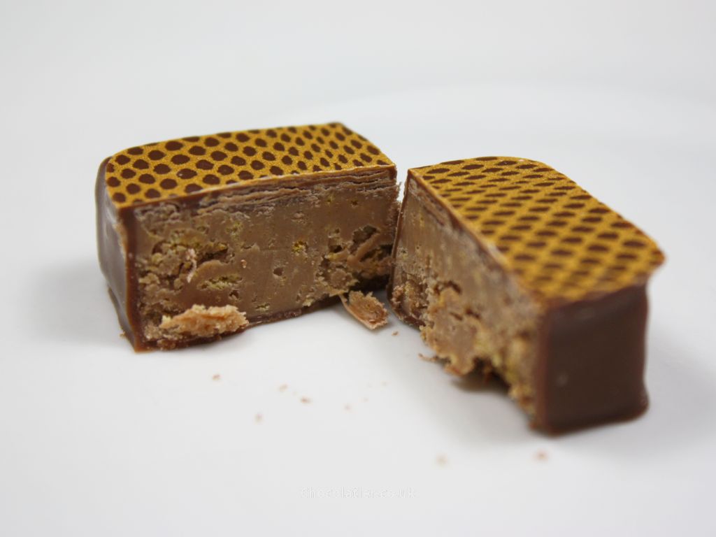 Inside the The Chocolate Society Honeycomb Gianduja
