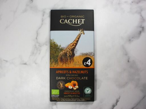 Cachet Organic Apricot and Hazelnut Dark Chocolate Review