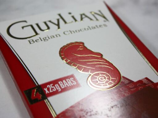Guylian Hazelnut Milk Chocolate Bars Packaging Closeup