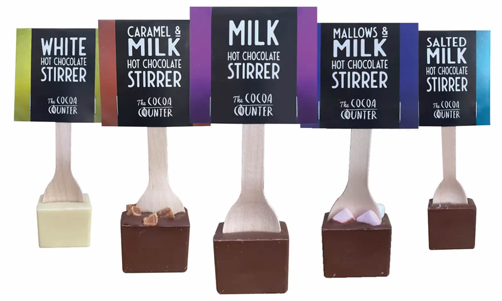 The Cocoa Counter Hot Chocolate Stirrer Box