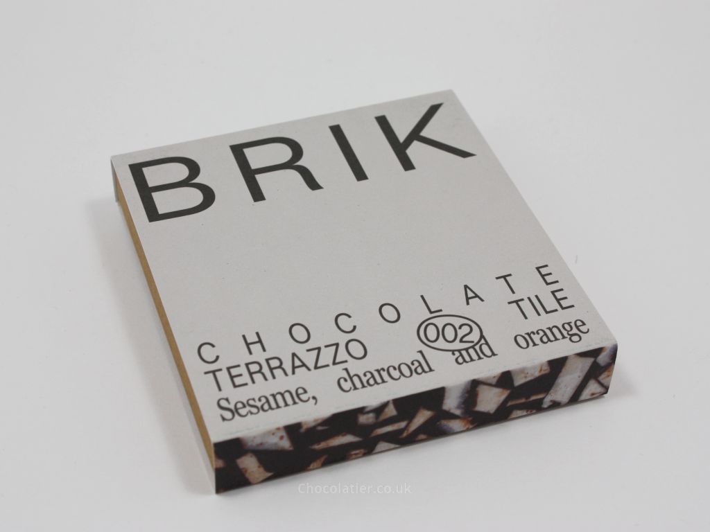 BRIK 002 Sesame, Charcoal & Orange Chocolate Terrazzo Tile