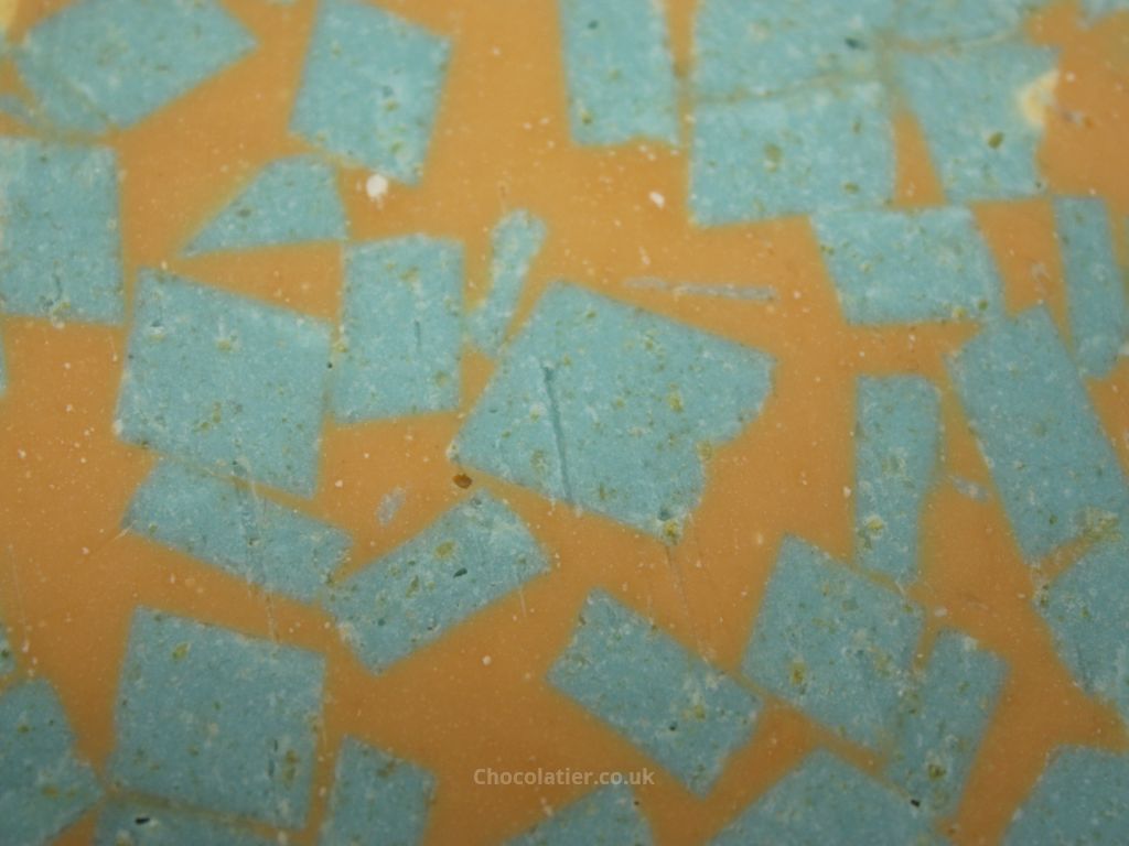 BRIK Salted Caramel & Passion Fruit Chocolate Terrazzo Tile Closeup