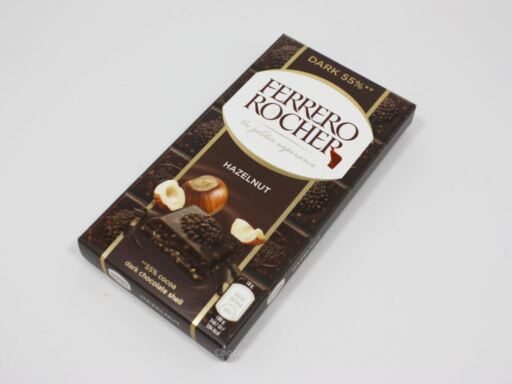 Ferrero Rocher Dark 55% Hazelnut Chocolate Bar Review