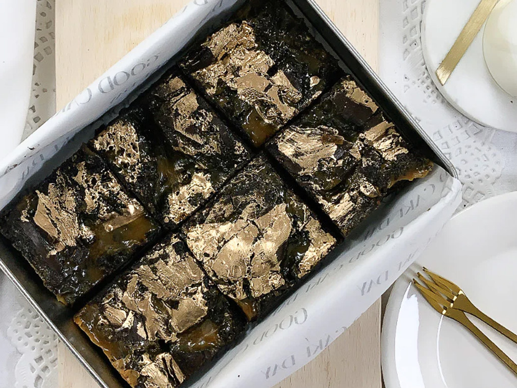 Good Cake Day by Chinelo Gooey Bea Salted Caramel Brownies