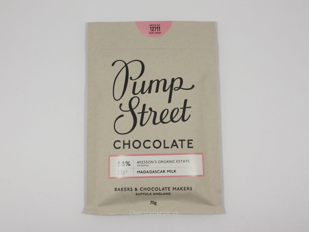 Pump Street 58% Madagascar Milk Chocolate Bar Review
