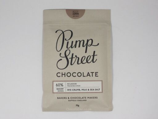 Pump Street 60% Ecuador Milk Chocolate, Rye Crumb & Sea Salt Bar Review