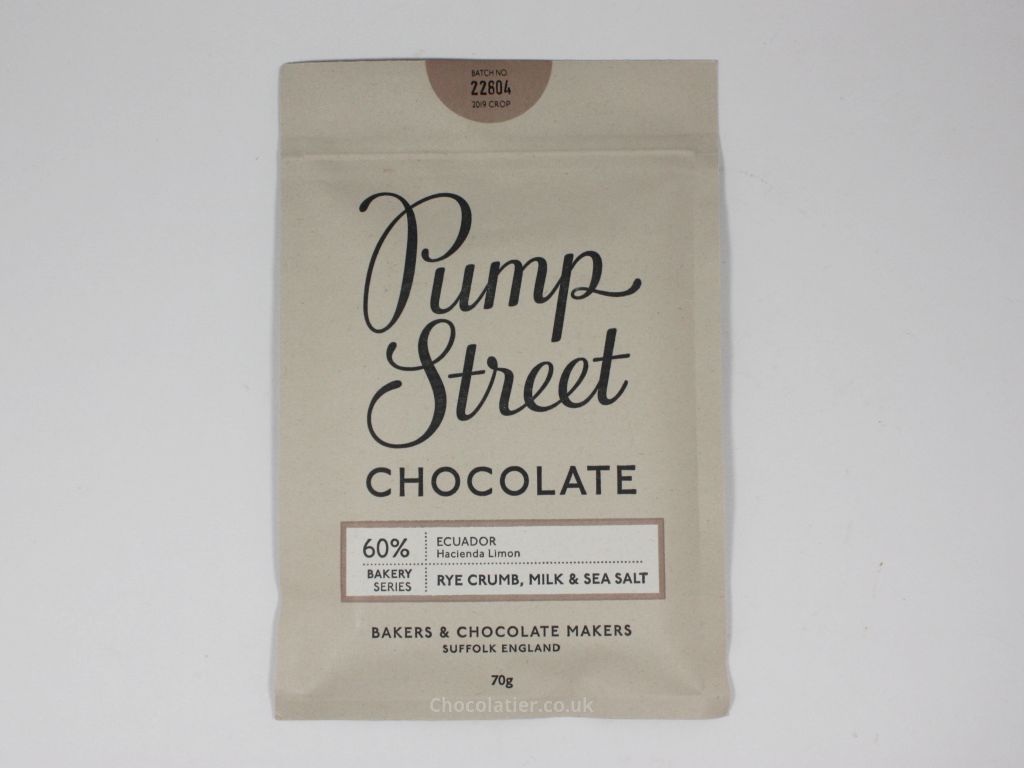 Pump Street 60% Ecuador Milk Chocolate, Rye Crumb & Sea Salt Bar Review