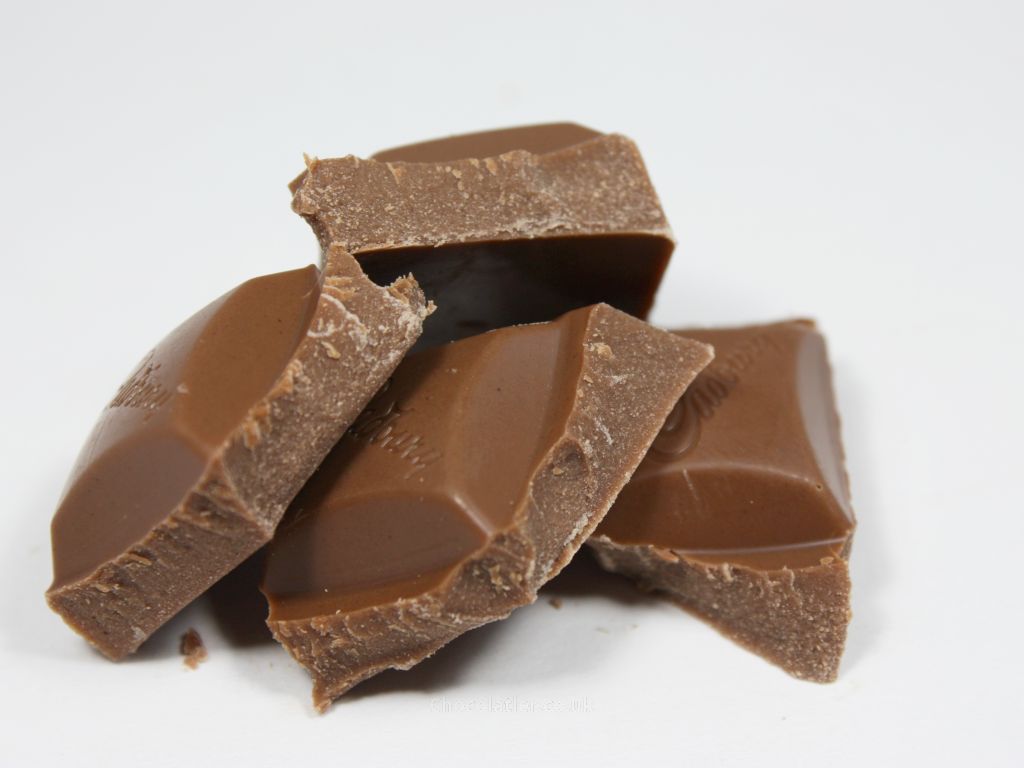 Cadbury Dairy Milk Mint chocolate bar segments